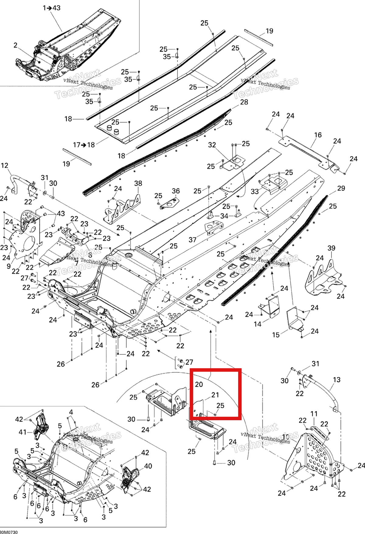 Деталь 518323954 на схеме узла 2007 Ski-Doo MACH Z Adrenaline Frame