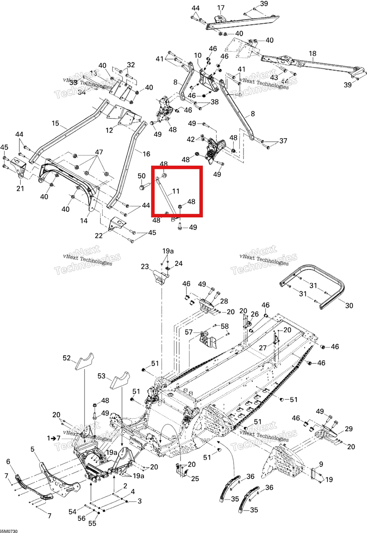 Деталь 518324080 на схеме узла 2007 Ski-Doo MACH Z Adrenaline Frame And Components