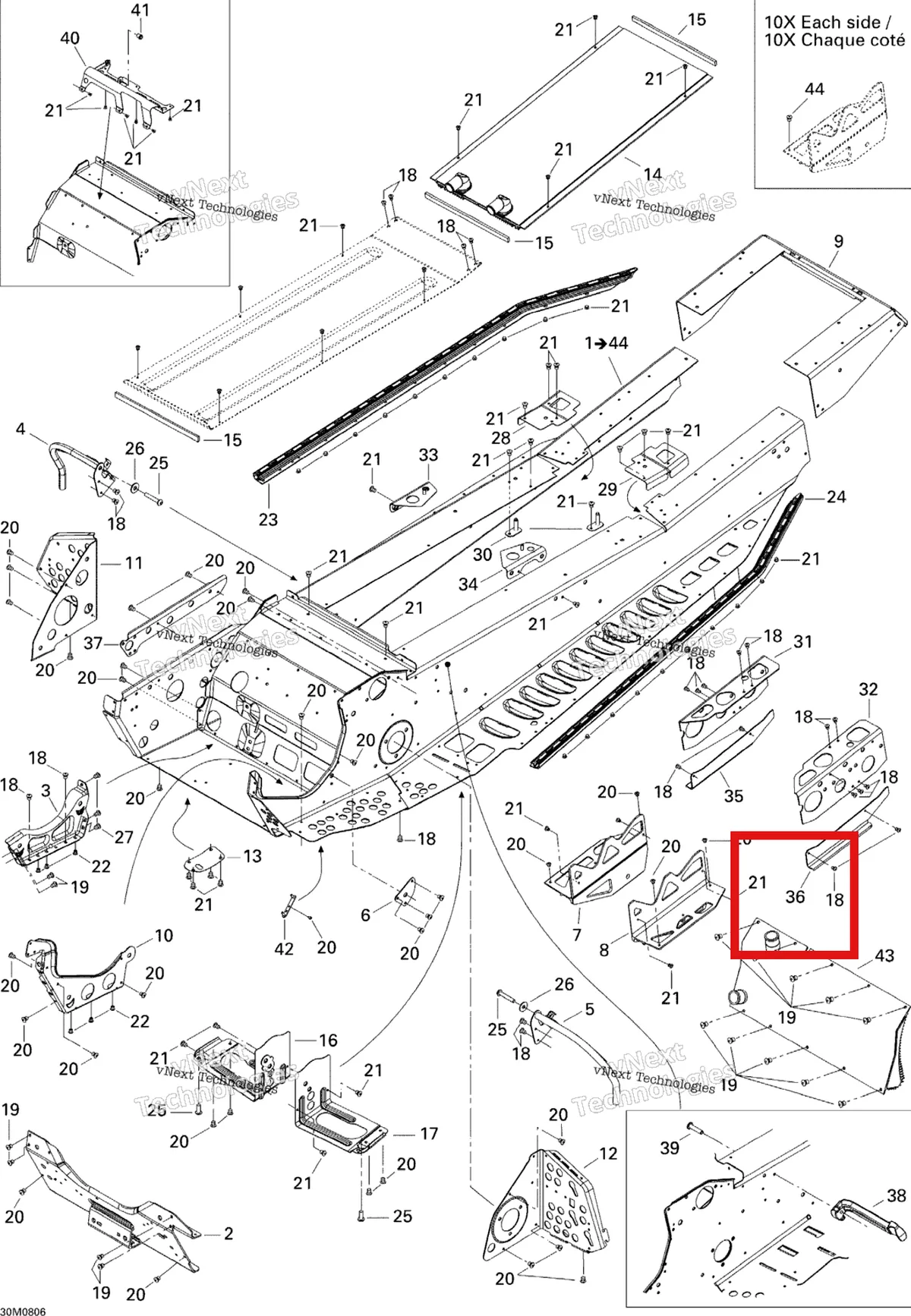 Деталь 518324186 на схеме узла 2008 Ski-Doo Summit Adrenaline 600HO SDI Frame