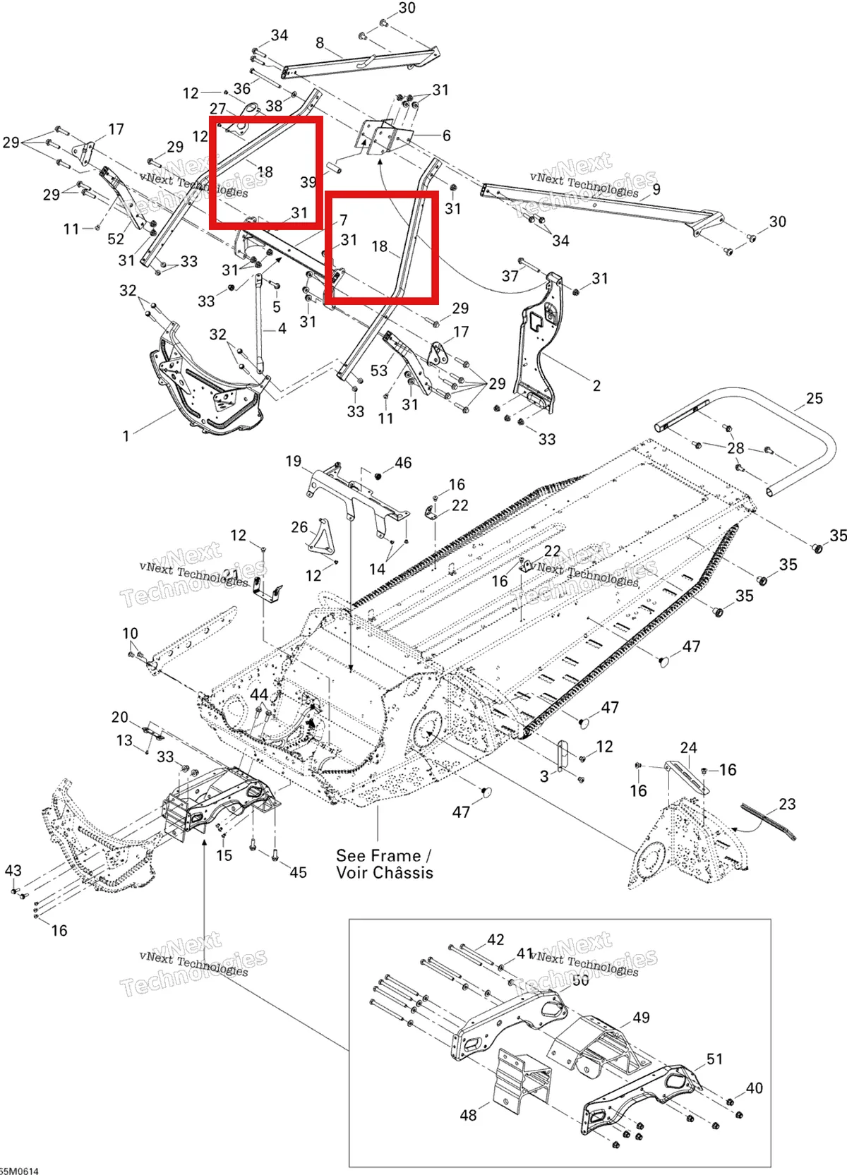Деталь 518324212 на схеме узла 2006 Ski-Doo Freestyle 300F Frame And Components