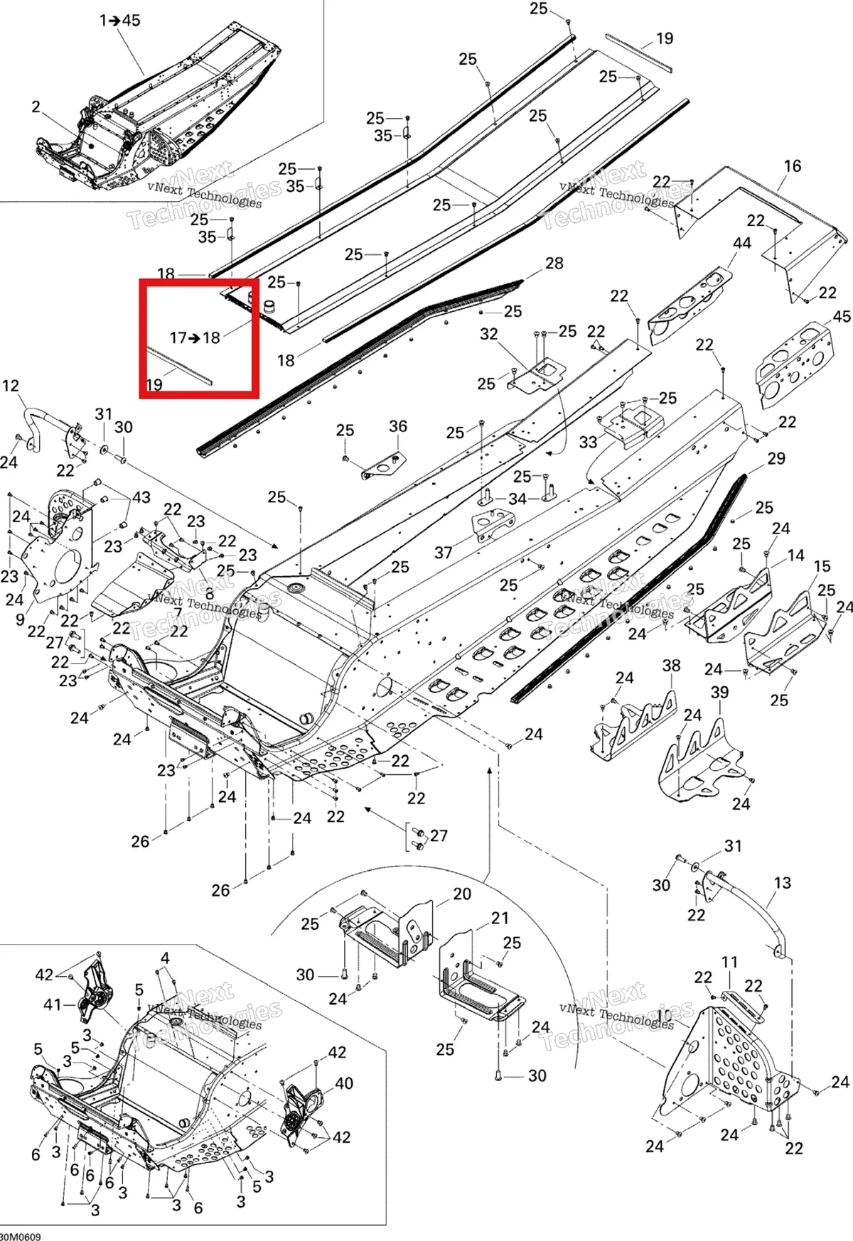 Деталь 518324245 на схеме узла 2006 Ski-Doo MX Z 1000 SDI Renegade X Frame