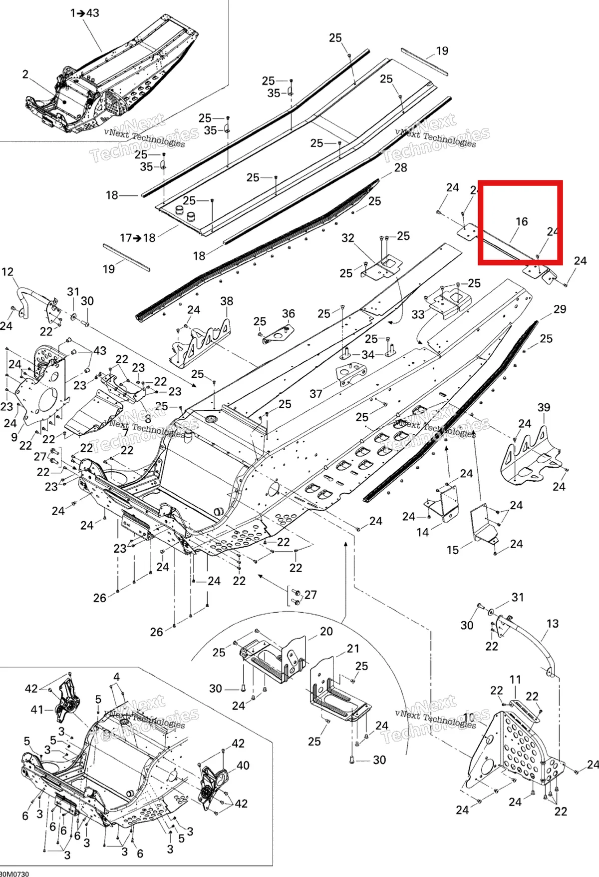 Деталь 518324409 на схеме узла 2007 Ski-Doo MACH Z Adrenaline Frame