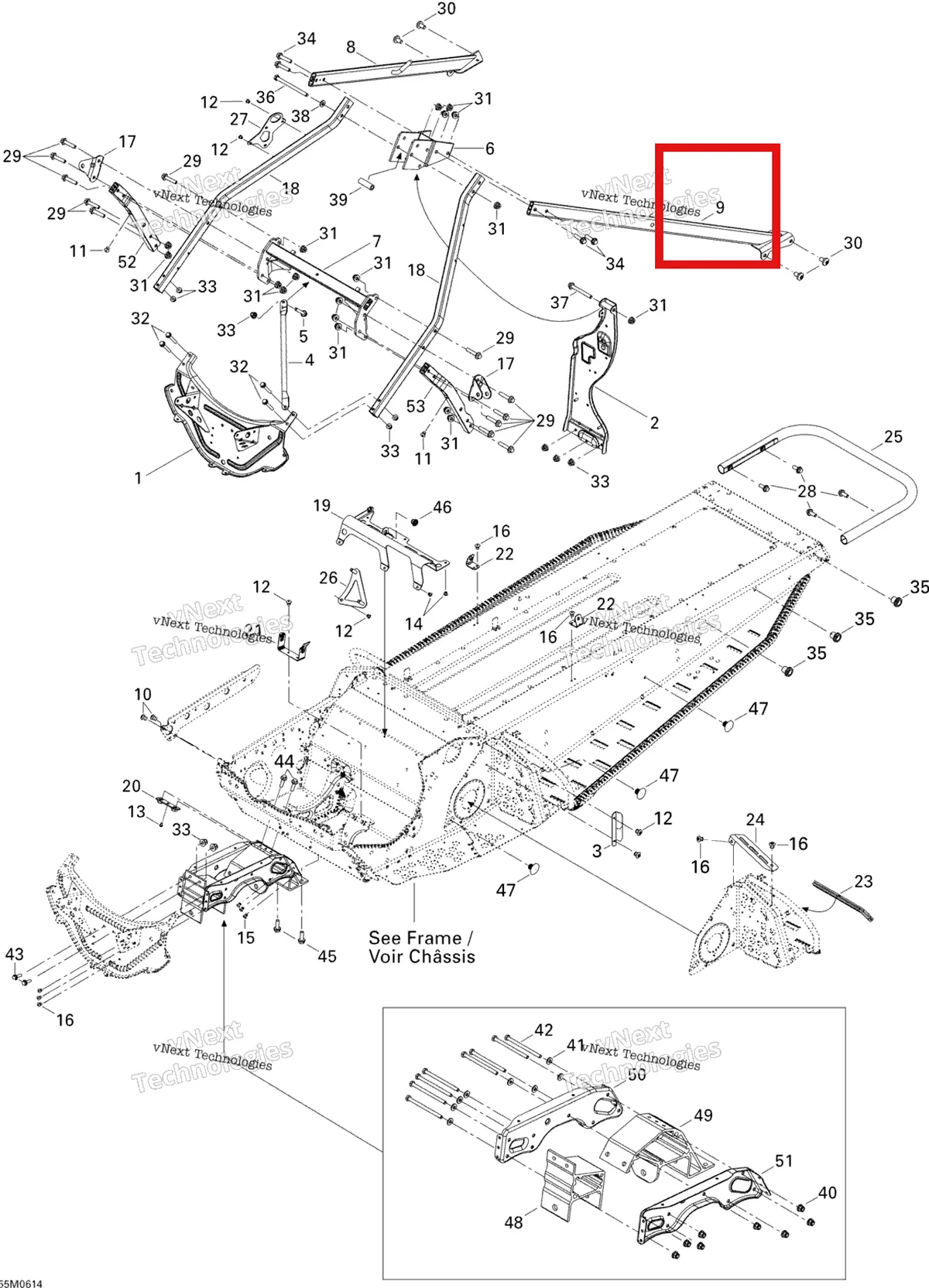 Деталь 518324481 на схеме узла 2006 Ski-Doo Freestyle 300F Frame And Components