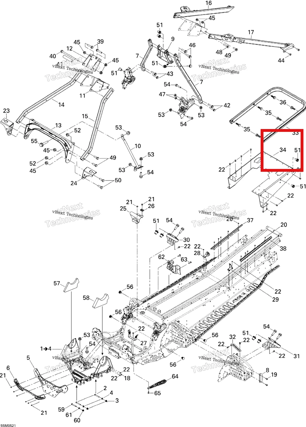 Деталь 518324520 на схеме узла 2005 Ski-Doo Summit 1000 SDI, Highmark & Highmark X Frame And Components