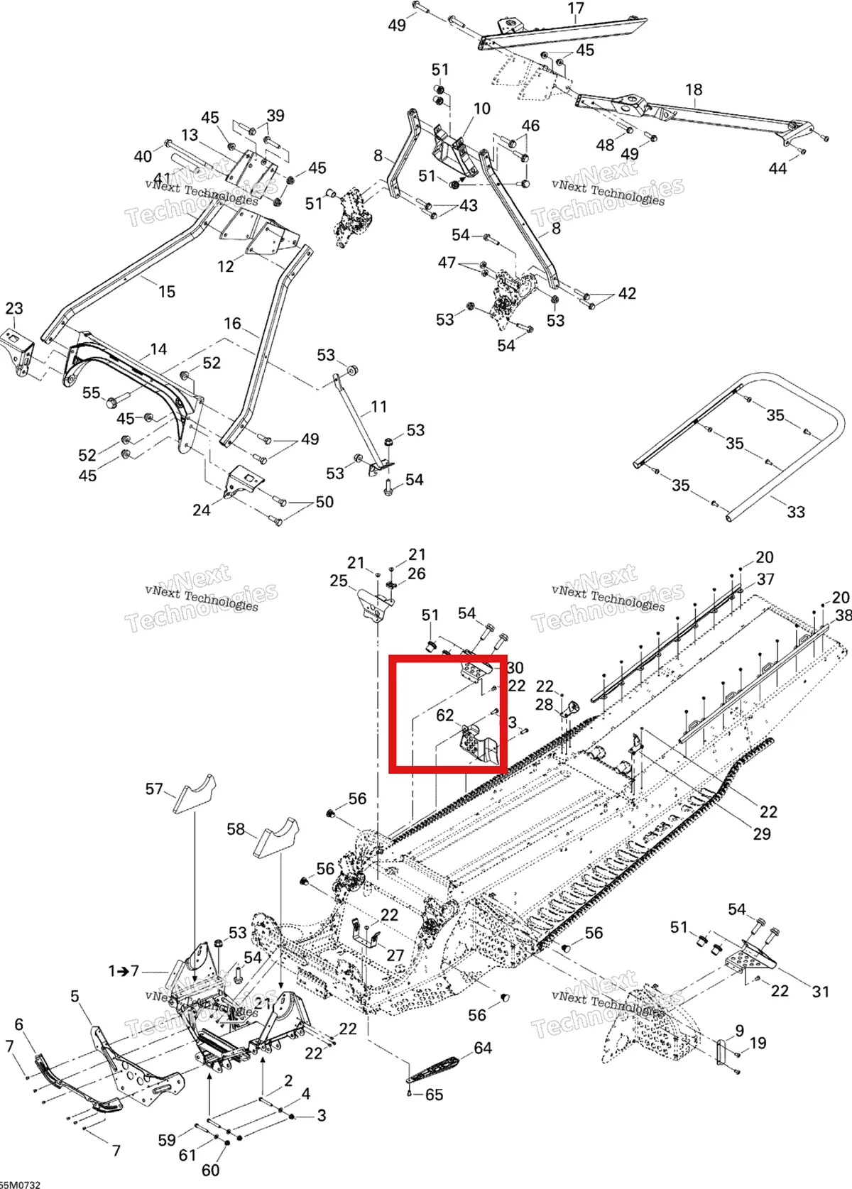 Деталь 518324609 на схеме узла 2007 Ski-Doo Summit Highmark & Highmark X 1000 SDI Frame And Components