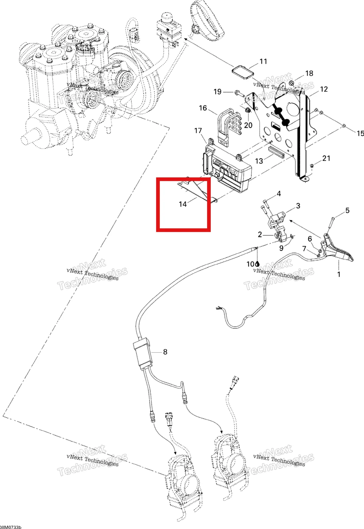 Деталь 518324951 на схеме узла 2007 Ski-Doo MX Z 440X Racing Engine 2