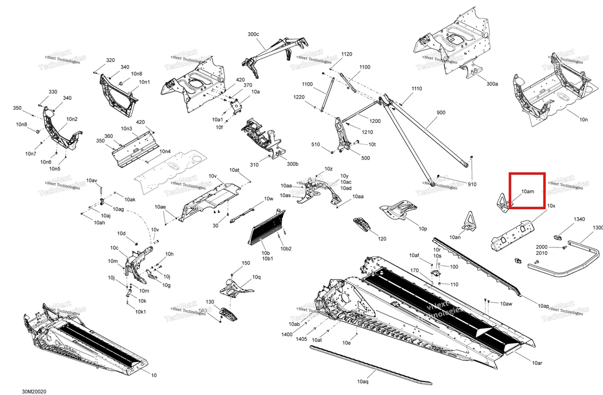 Деталь 518324976 на схеме узла 2020 Ski-Doo SUMMIT 600 CARB Frame