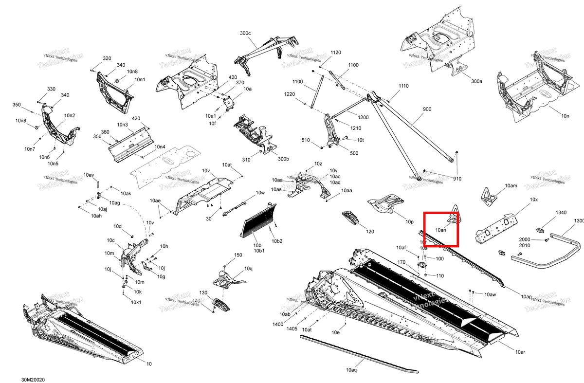 Деталь 518324977 на схеме узла 2020 Ski-Doo SUMMIT 600 CARB Frame