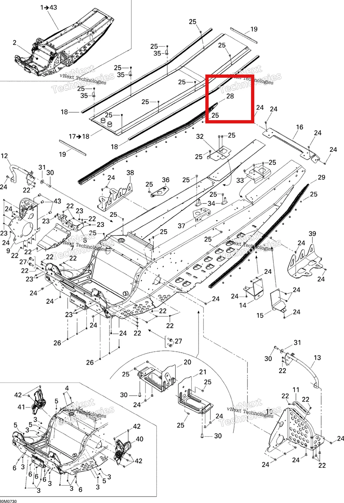 Деталь 518325000 на схеме узла 2007 Ski-Doo MACH Z Adrenaline Frame