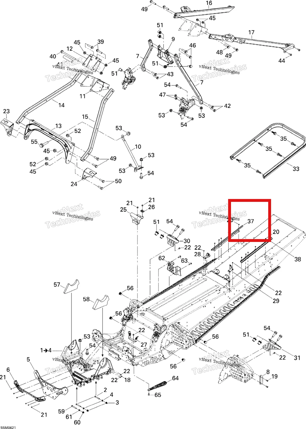 Деталь 518325045 на схеме узла 2006 Ski-Doo Summit 1000 SDI, Highmark & Highmark X Frame And Components