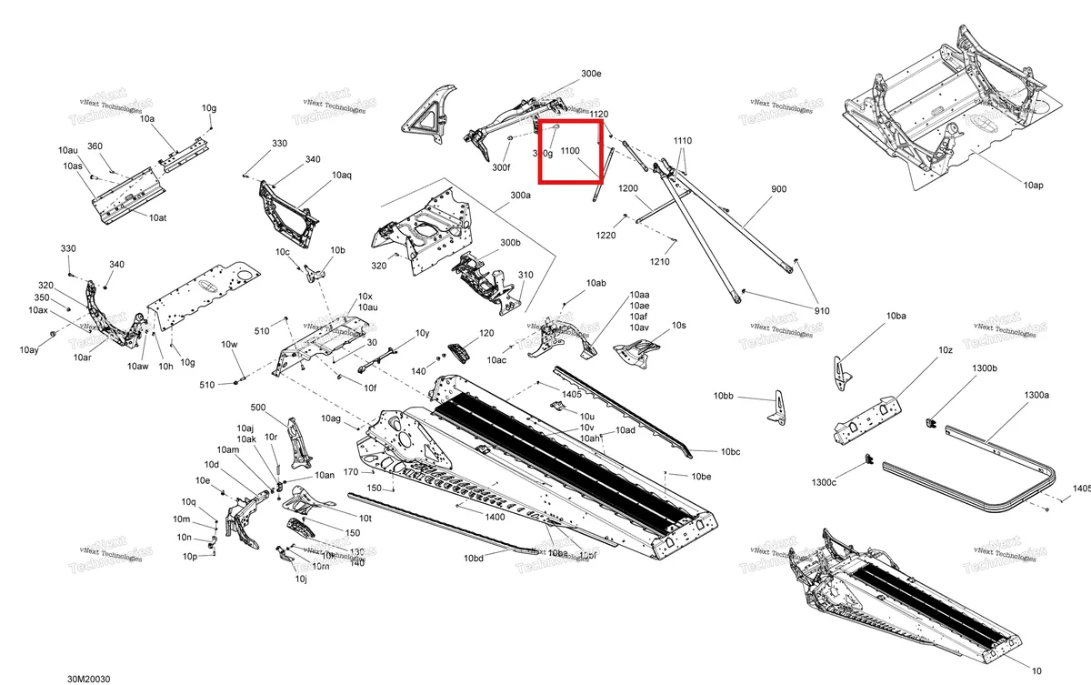 Деталь 518325114 (Суппорт) на схеме узла 2020 Ski-Doo EXPEDITION SPORT 550F Frame