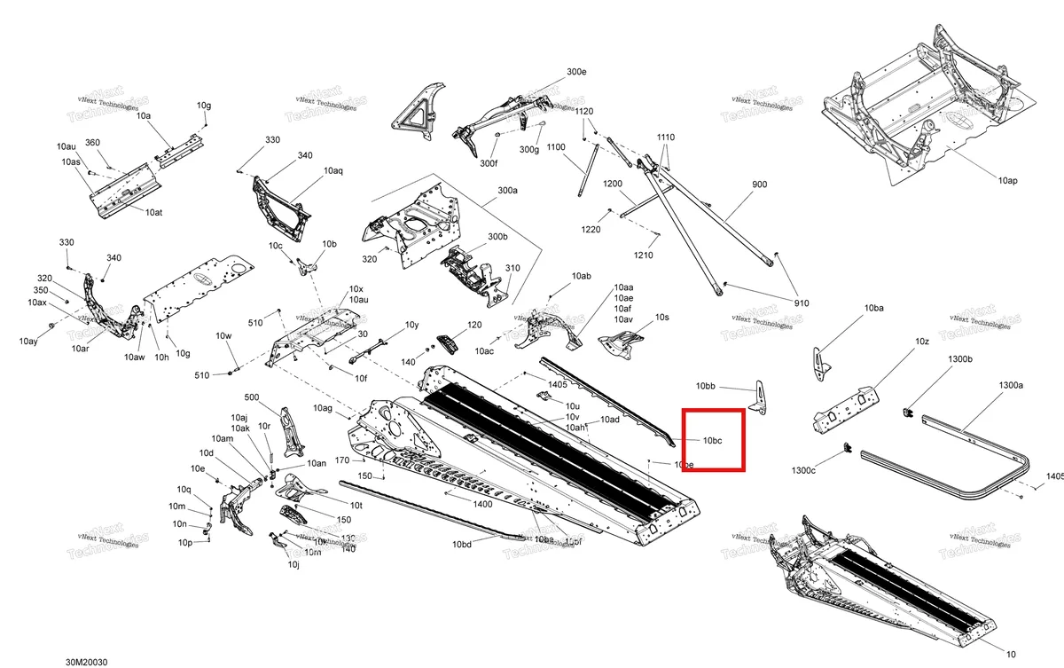 Деталь 518325159 на схеме узла 2020 Ski-Doo EXPEDITION SPORT 550F Frame