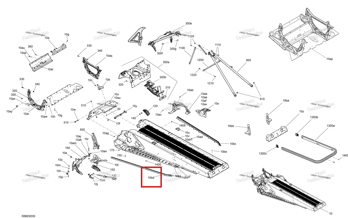 Деталь 518325160 на схеме узла 2020 Ski-Doo EXPEDITION SPORT 550F Frame