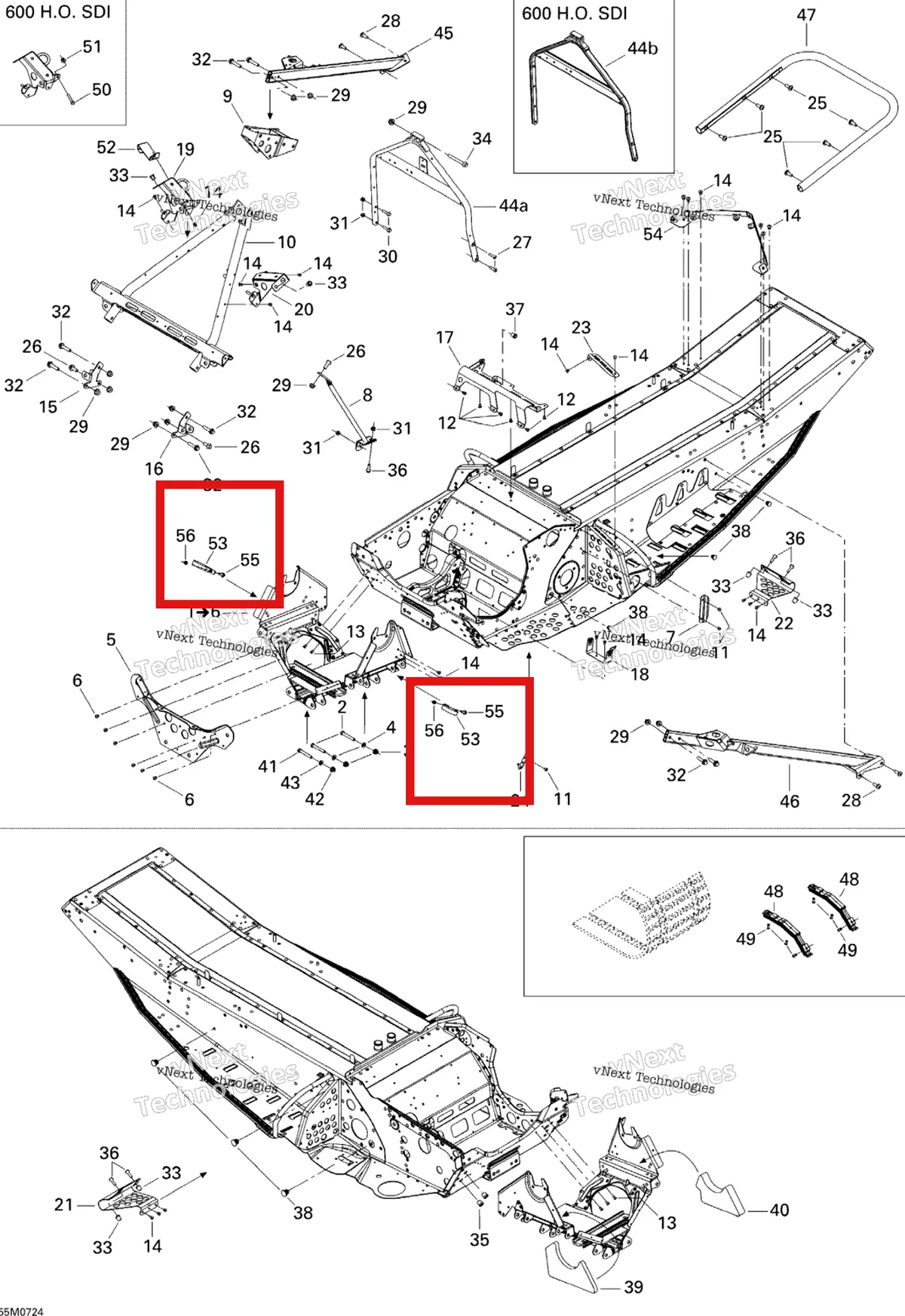 Деталь 518325231 на схеме узла 2007 Ski-Doo MX Z XRS 600 HO SDI Frame And Components 600