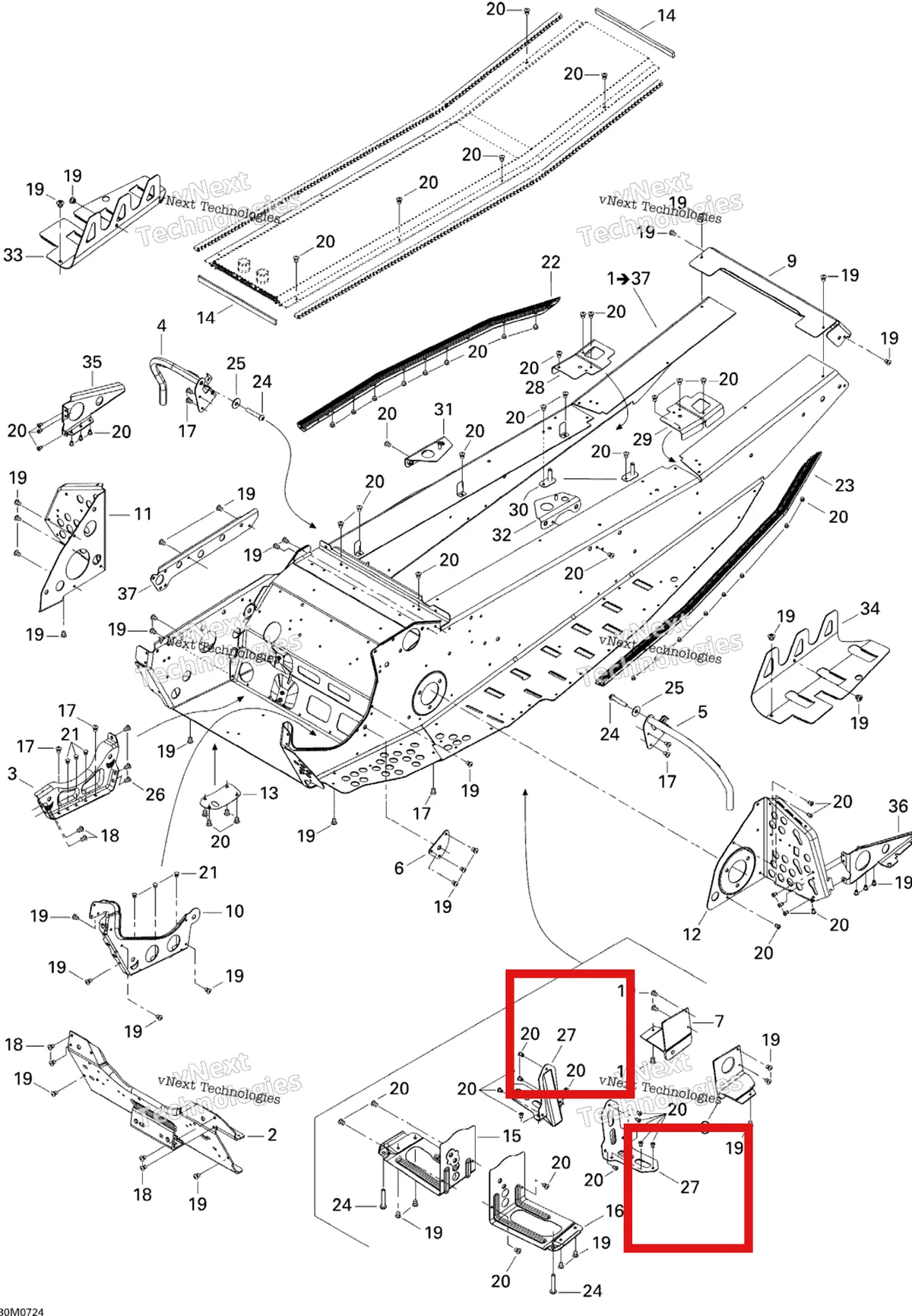 Деталь 518325242 на схеме узла 2007 Ski-Doo MX Z XRS 600 HO SDI Frame