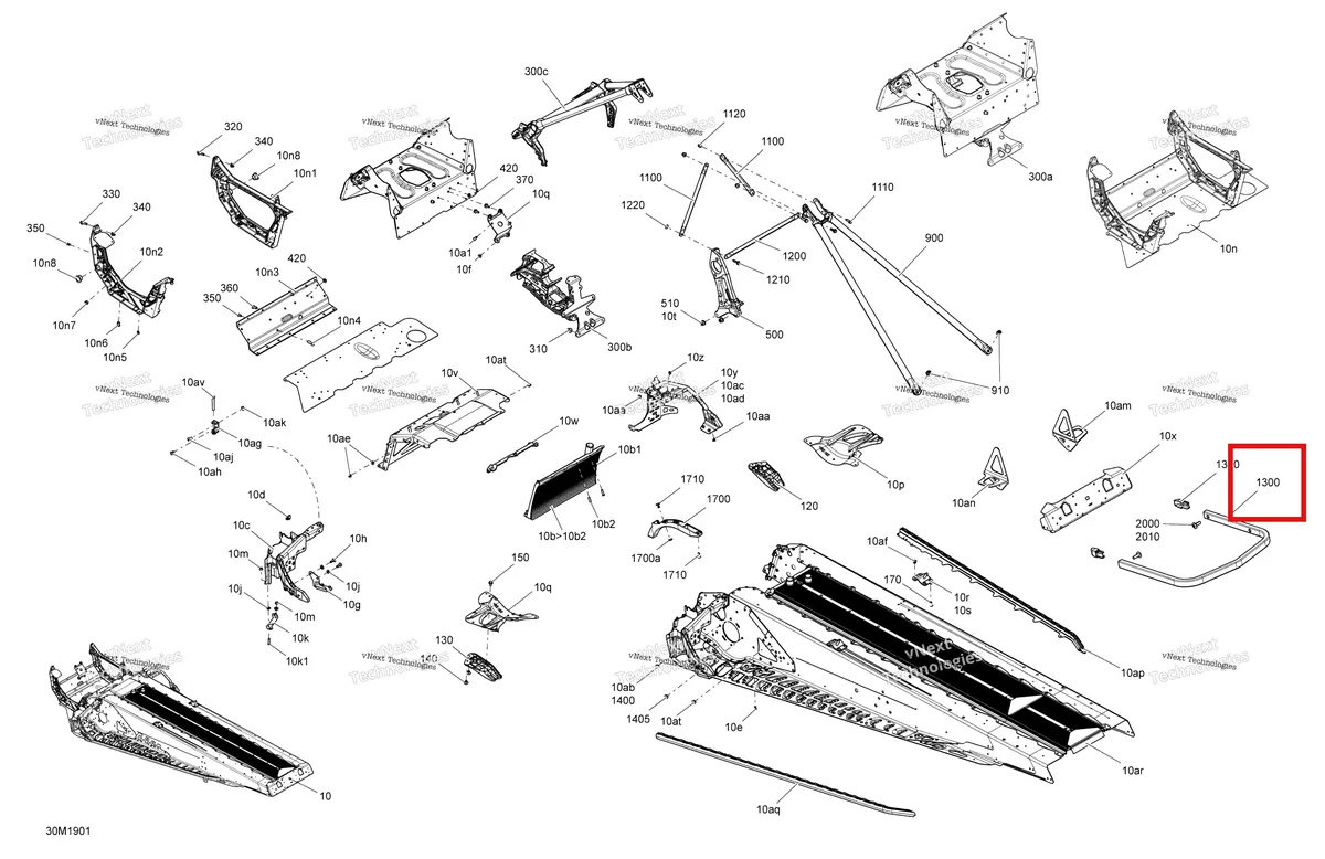 Деталь 518325374 на схеме узла 2019 Ski-Doo SUMMIT 600 CARB Frame - 600 Carb