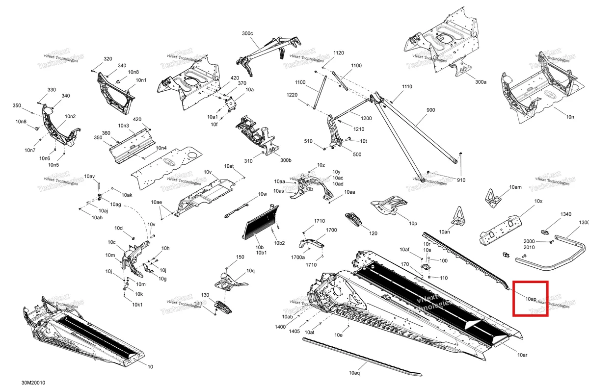 Деталь 518325377 (Деталь Rh Roller) на схеме узла 2020 Ski-Doo RENEGADE 600 CARB Frame