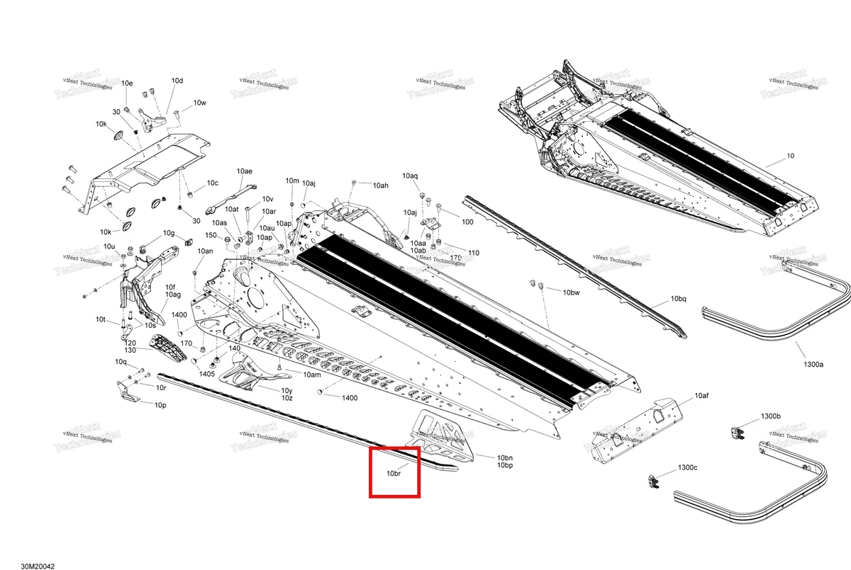 Деталь 518325378 (Деталь Lh Roller) на схеме узла 2020 Ski-Doo TUNDRA 550F Frame - Rear Section