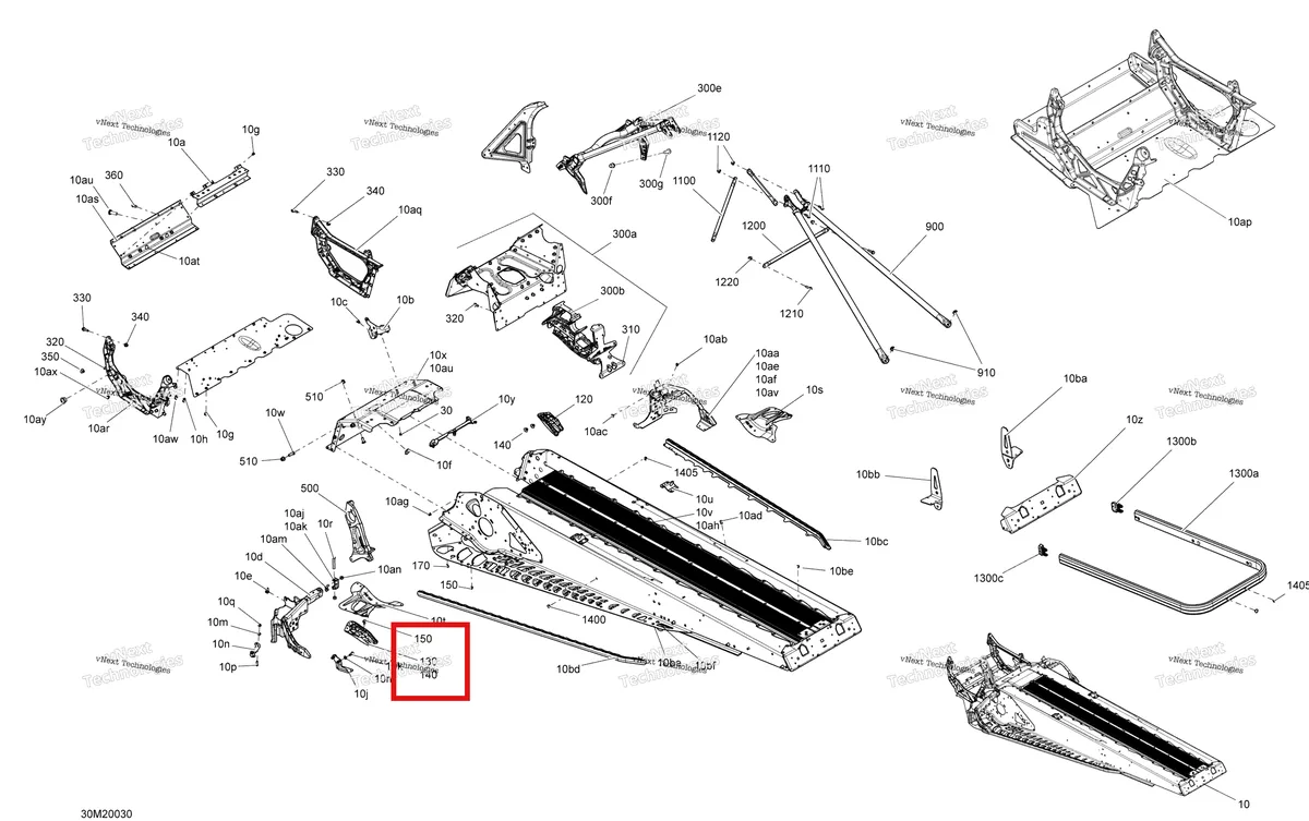 Деталь 518325783 (Дефлектор) на схеме узла 2020 Ski-Doo EXPEDITION SPORT 550F Frame