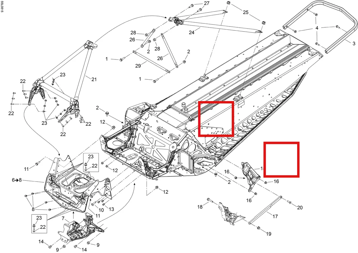 Деталь 518325807 (Деталь Hex. Flanged Screw M6 X 25) на схеме узла 09- Frame and components