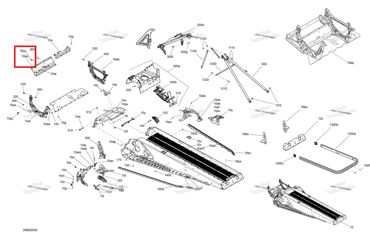 Деталь 518325818 (Член Фронта) на схеме узла 2020 Ski-Doo EXPEDITION SPORT 550F Frame