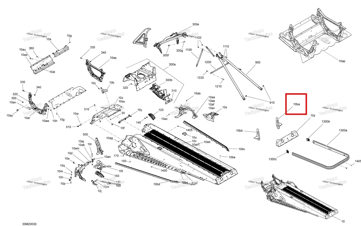 Деталь 518325955 на схеме узла 2020 Ski-Doo EXPEDITION SPORT 550F Frame