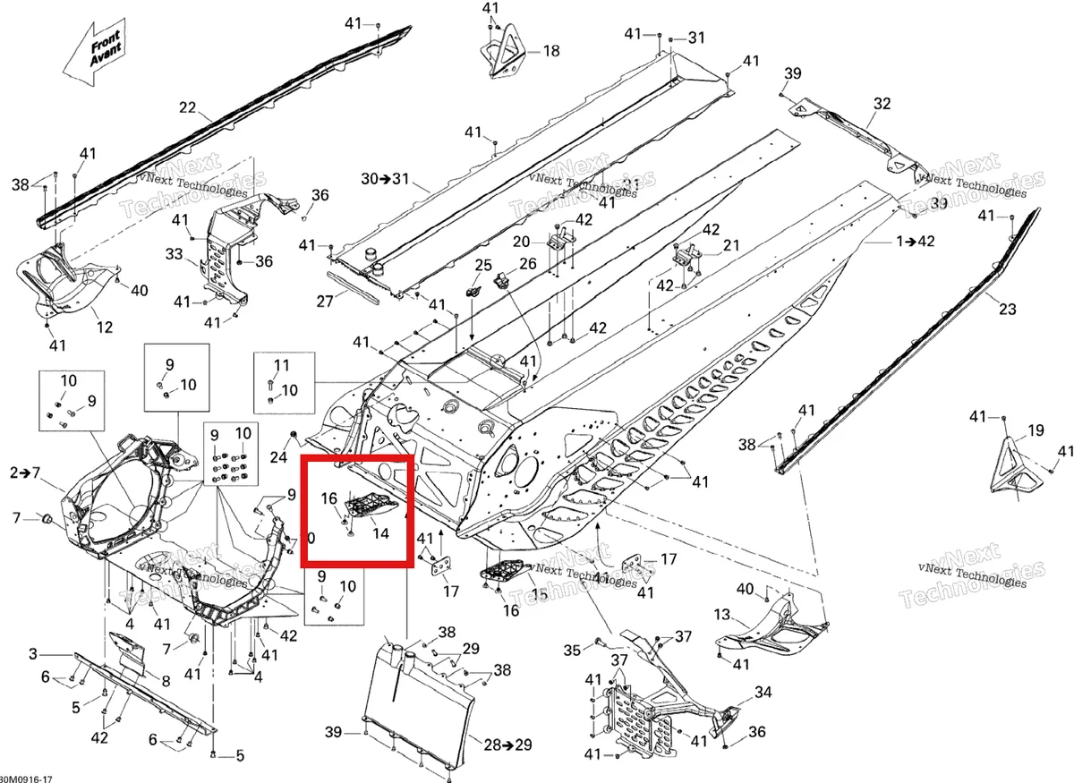 Схема применяемости: Правый Stirrup Ski-Doo GTX LE 1200 4-TEC (2009) (518326032)
