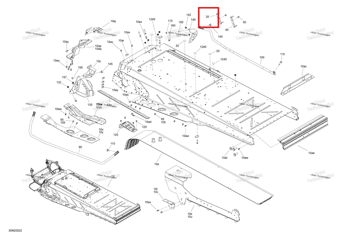 Деталь 518326123 (Деталь Gearbox Plate Front) на схеме узла 2020 Ski-Doo EXPEDITION SWT 900 ACE Frame - System - Rear Section