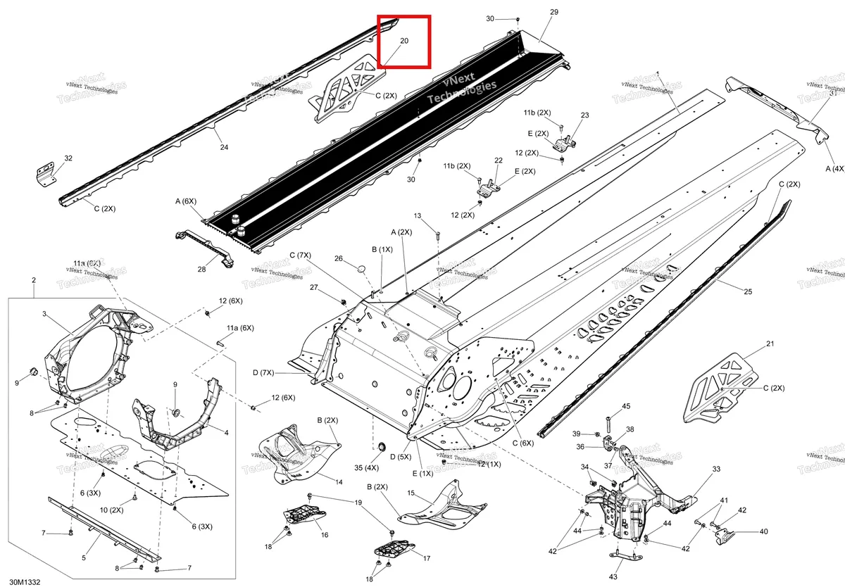 Деталь 518326136 (Деталь Rh Slide Bracket) на схеме узла XP Frame