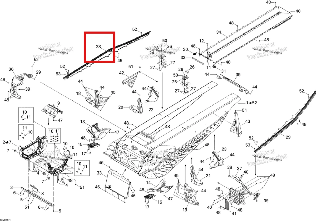 Деталь 518326180 на схеме узла 2009 Ski-Doo MX Z X 600RS Frame