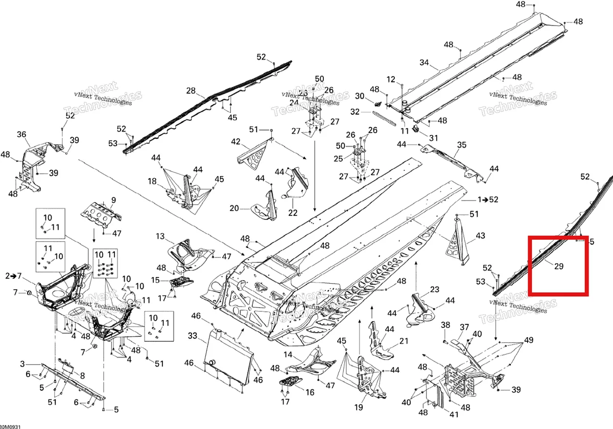 Деталь 518326181 на схеме узла 2009 Ski-Doo MX Z X 600RS Frame