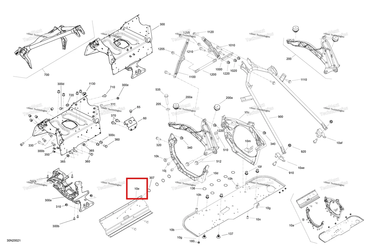 Деталь 518326198 (Член Фронта) на схеме узла 2020 Ski-Doo EXPEDITION SWT 900 ACE Frame - System - Front Section