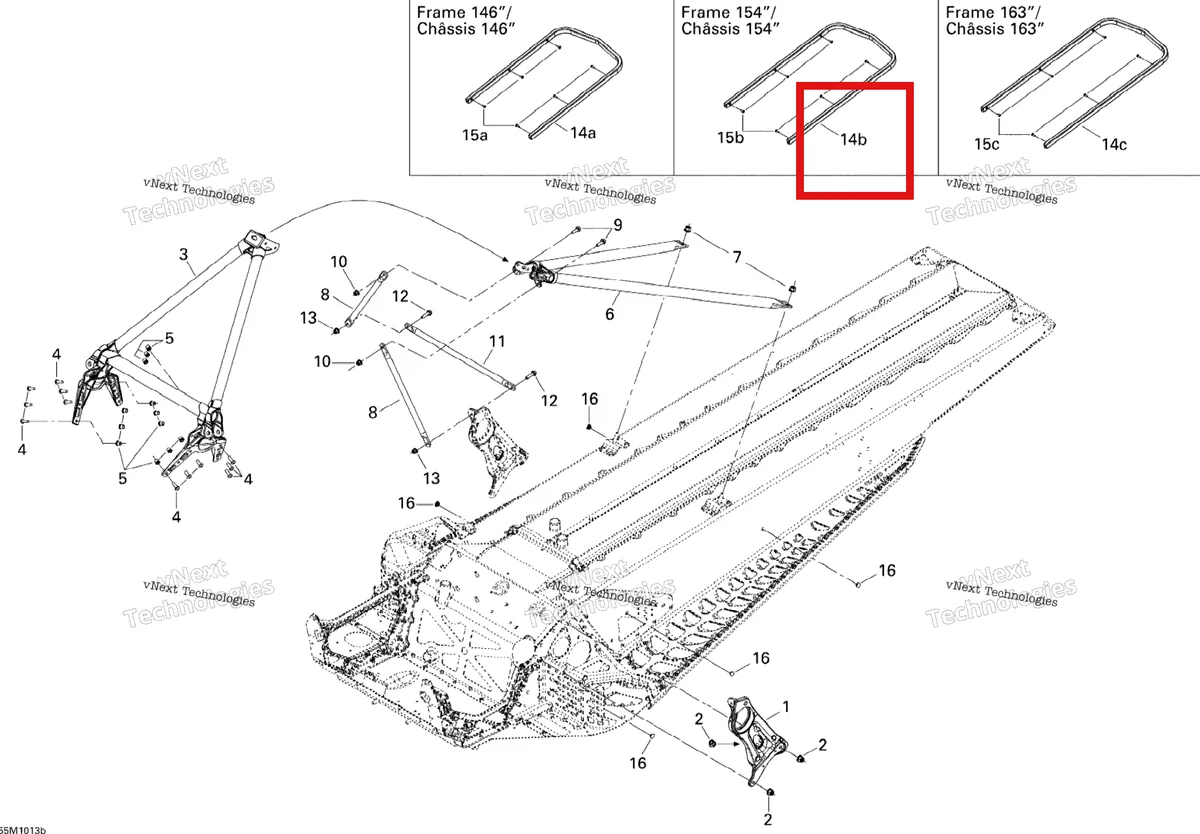 Деталь 518326271 на схеме узла 2010 Ski-Doo Summit X 600HO ETEC Frame And Components 2