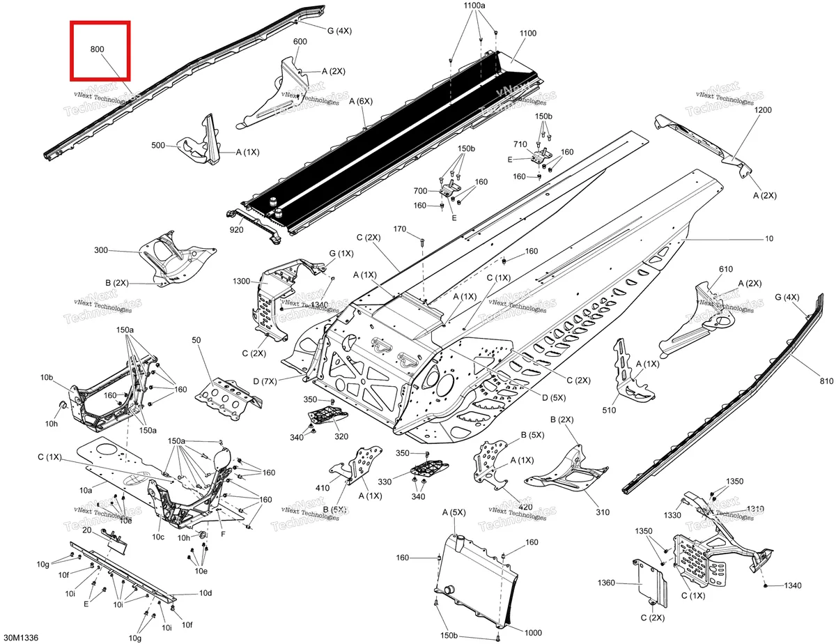 Деталь 518326282 на схеме узла 2013 Ski-Doo MXZ X 600RS XP Frame