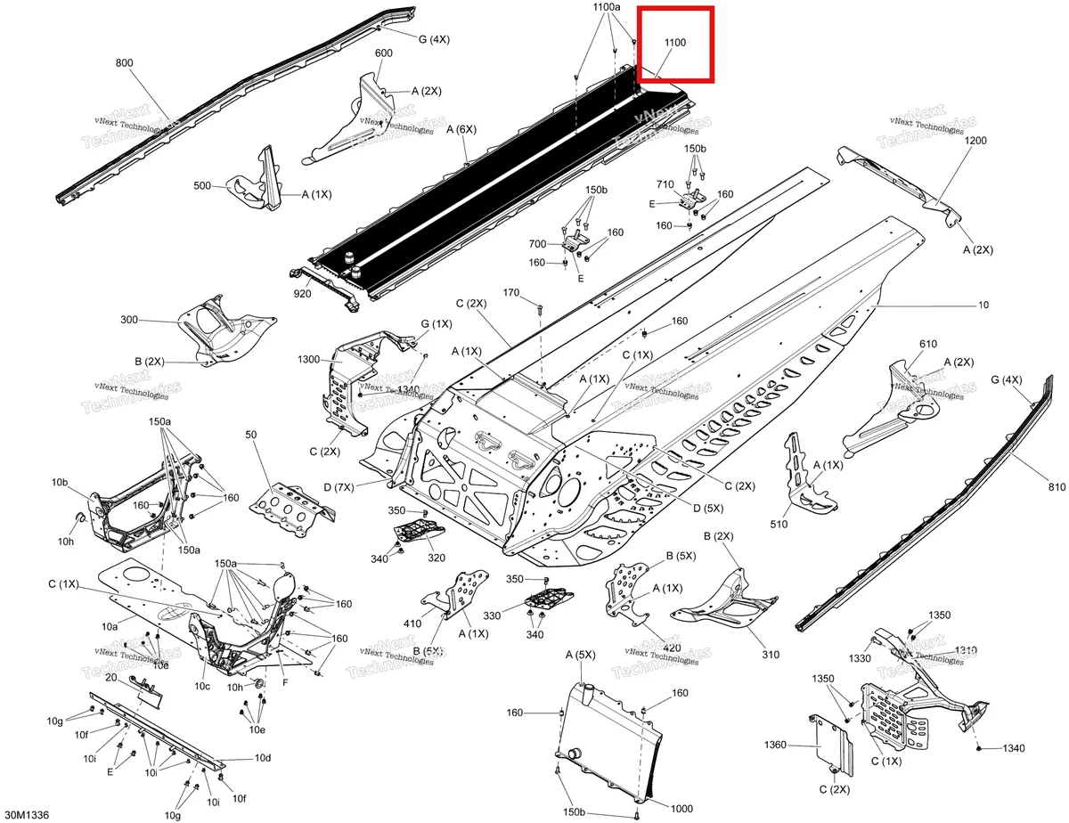 Деталь 518326344 на схеме узла 2013 Ski-Doo MXZ X 600RS XP Frame