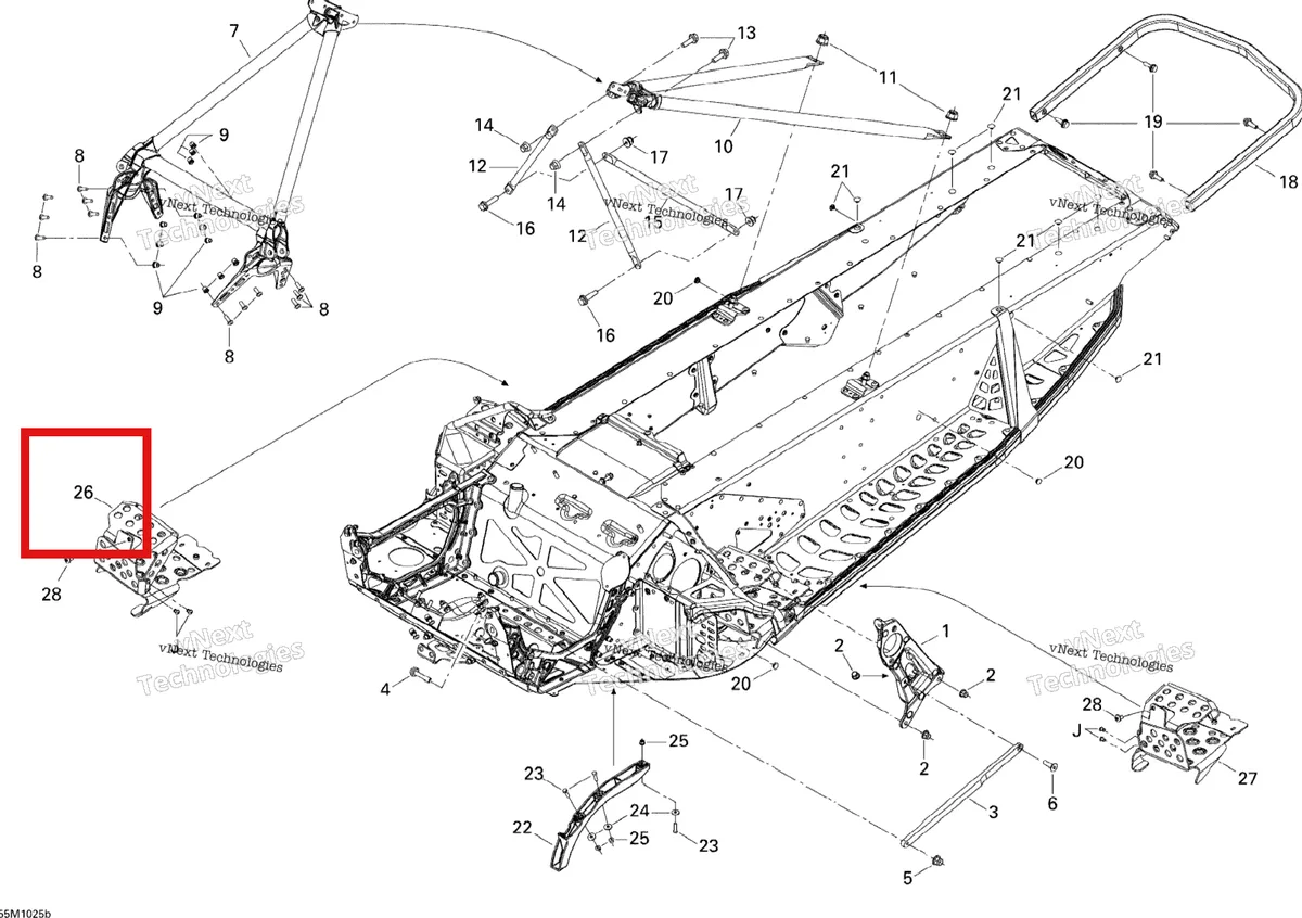 Деталь 518326396 на схеме узла 2010 Ski-Doo MX Z X 600RS Frame And Components 2
