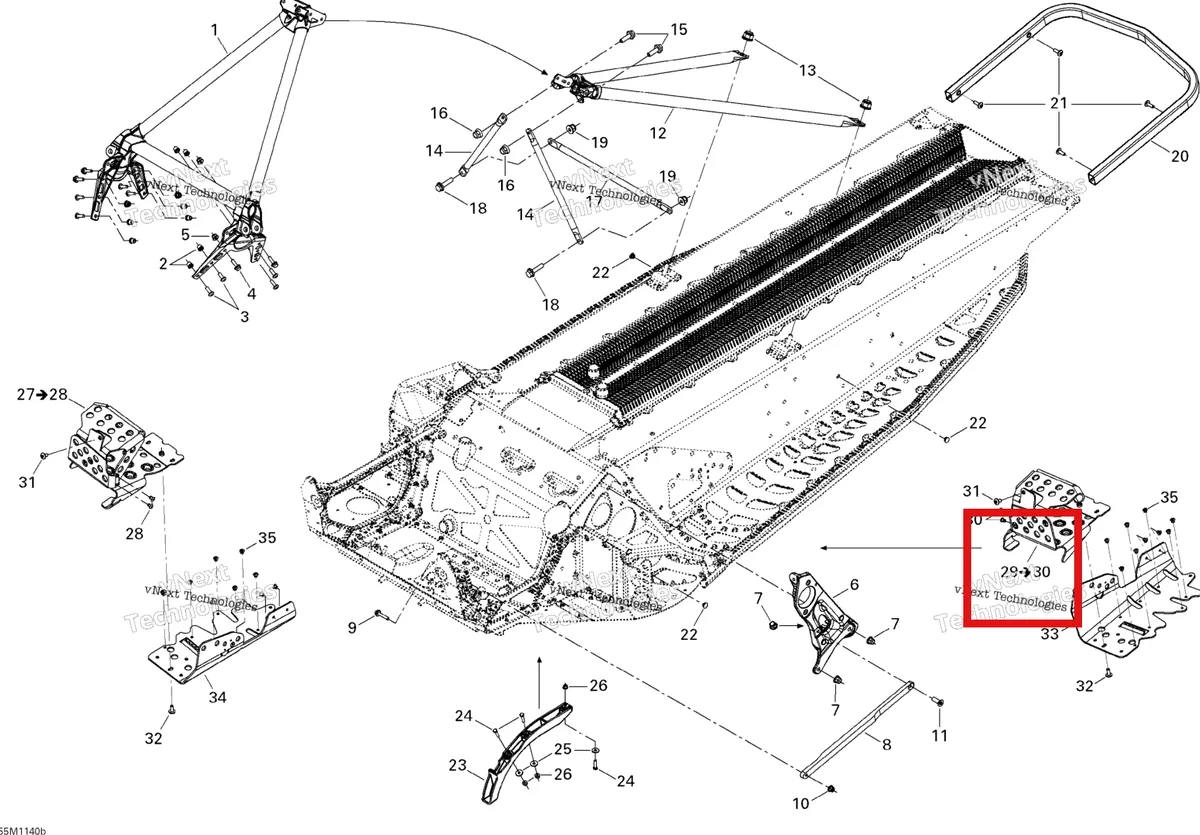 Деталь 518326397 на схеме узла 2011 Ski-Doo MX Z X 600RS Frame And Components 2
