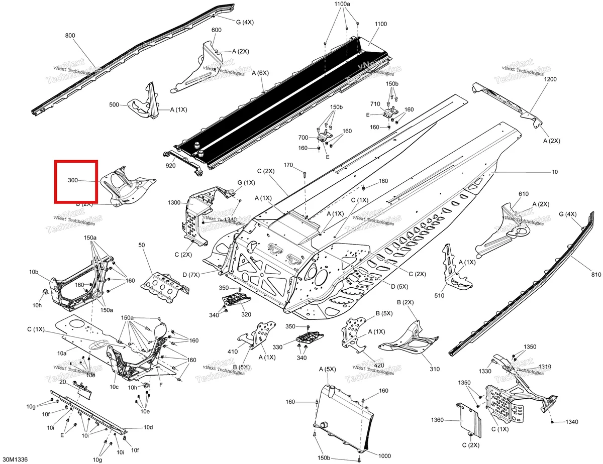 Деталь 518326468 на схеме узла 2013 Ski-Doo MXZ X 600RS XP Frame