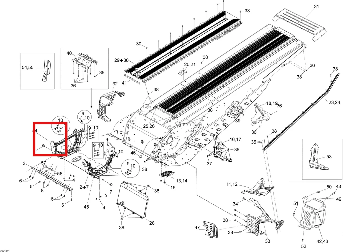 Деталь 518326639 (Деталь Reinforcement Lh) на схеме узла 09- Frame