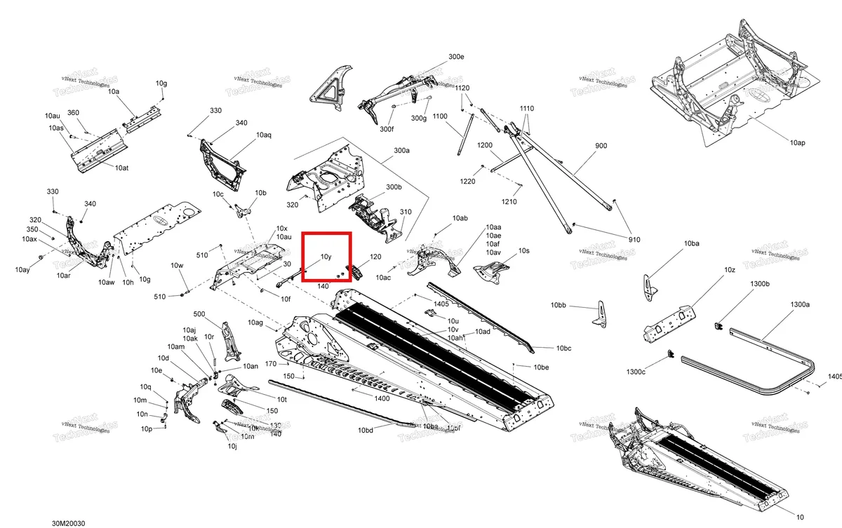 Деталь 518326656 (Уплотнение) на схеме узла 2020 Ski-Doo EXPEDITION SPORT 550F Frame