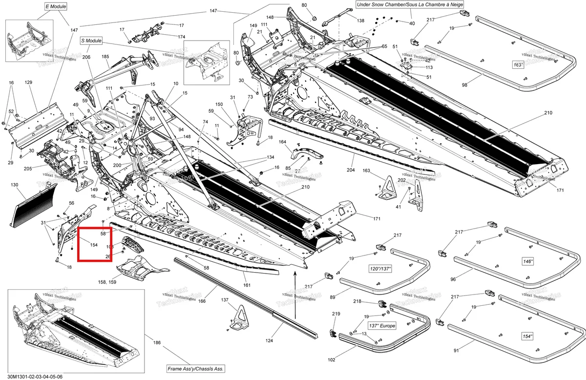 Деталь 518326931 на схеме узла 2013 Ski-Doo SUMMIT SP 800RE XM Frame