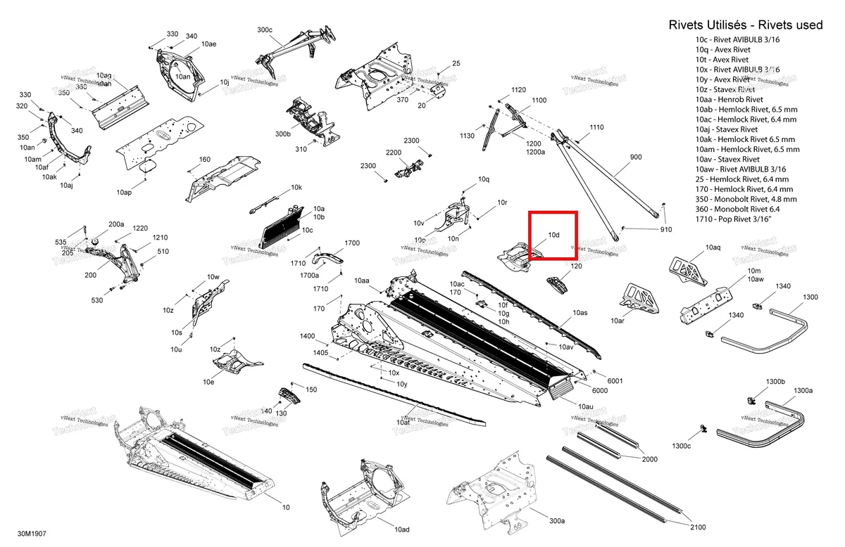 Деталь 518326937 на схеме узла 2019 Ski-Doo GRAND TOURING 600 ACE Frame - 600 Ace