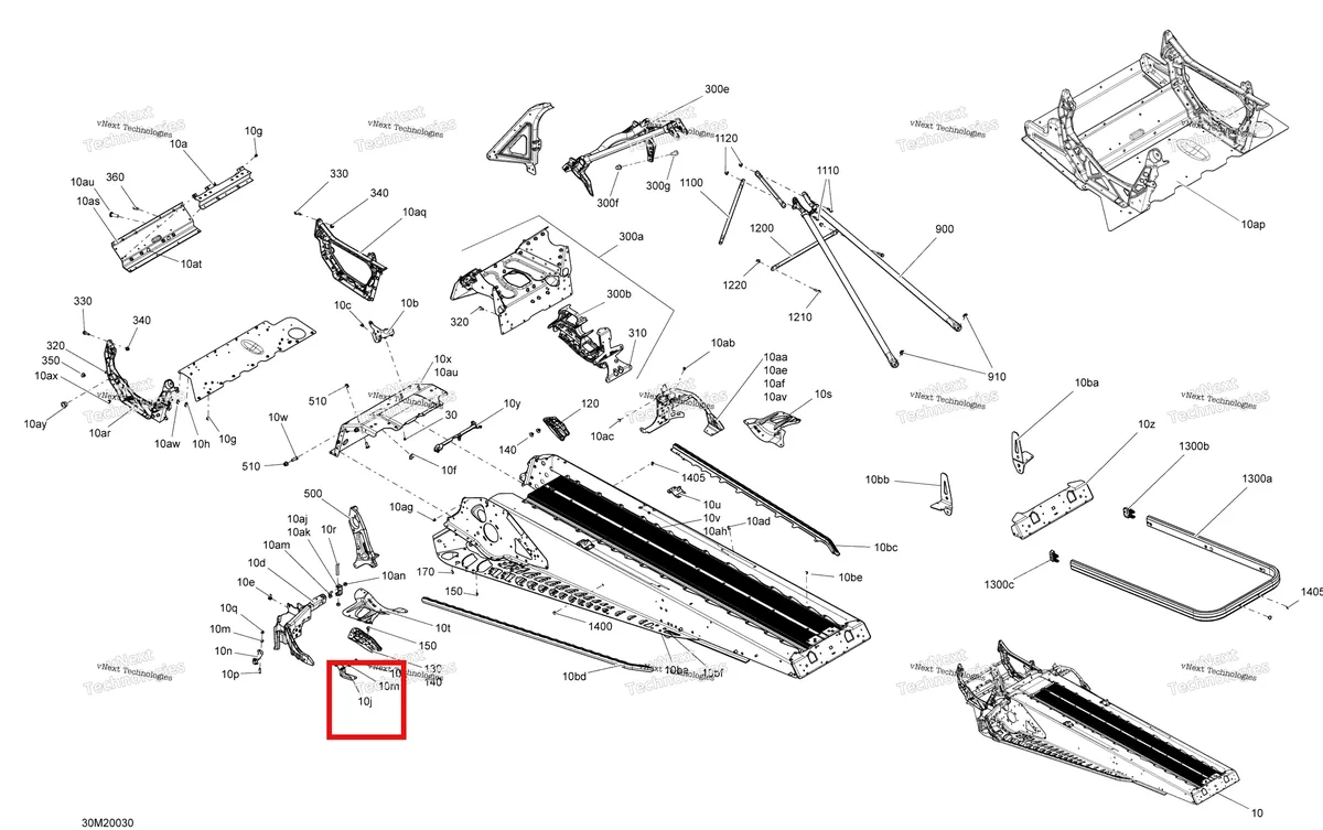 Деталь 518326960 (Суппорт) на схеме узла 2020 Ski-Doo EXPEDITION SPORT 550F Frame