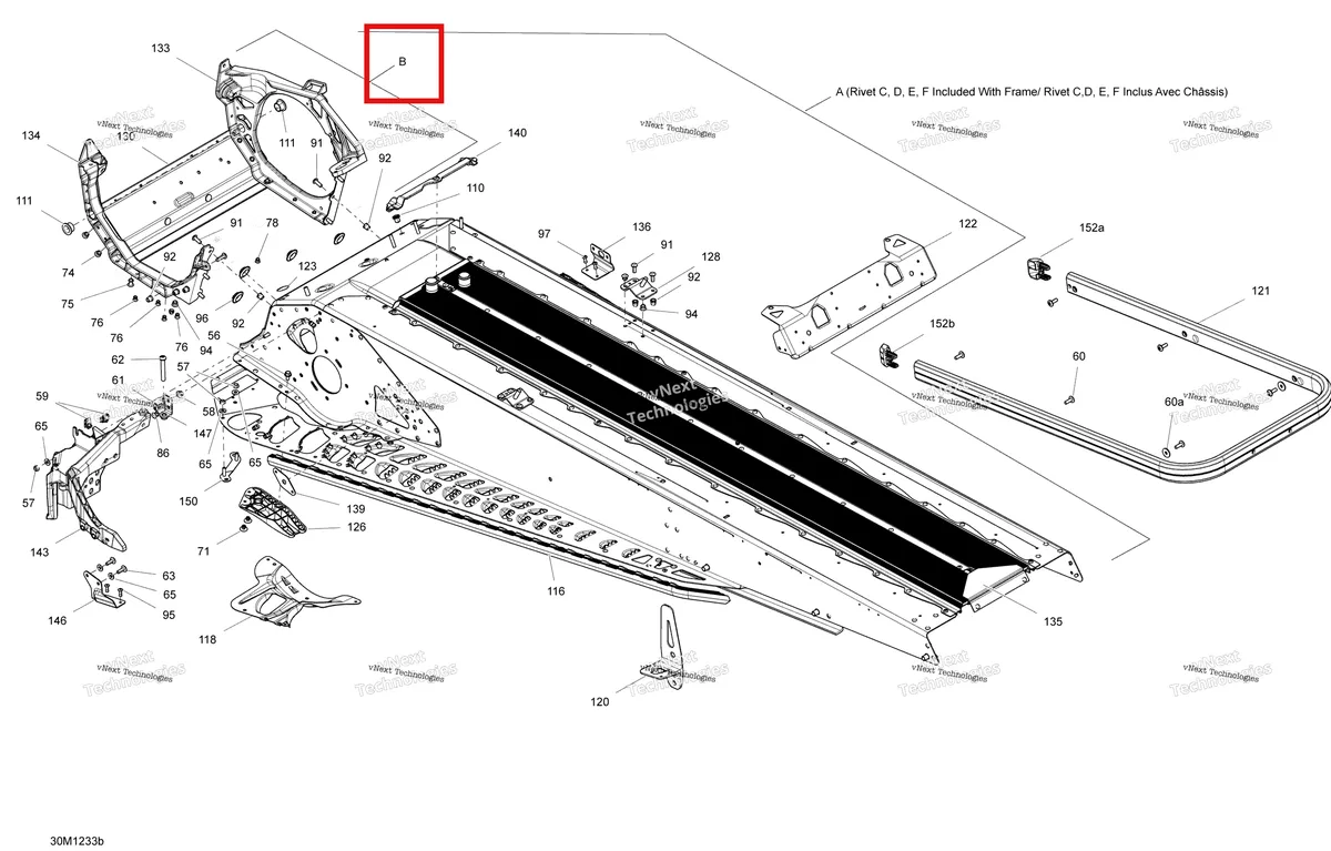 Деталь 518327053 на схеме узла 2012 Ski-Doo Expedition Sport 600ACE LFF Frame
