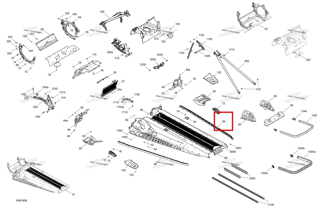Деталь 518327093 на схеме узла 2018 Ski-Doo GRAND TOURING 900 AC Frame Grand Touring - 900 Ace