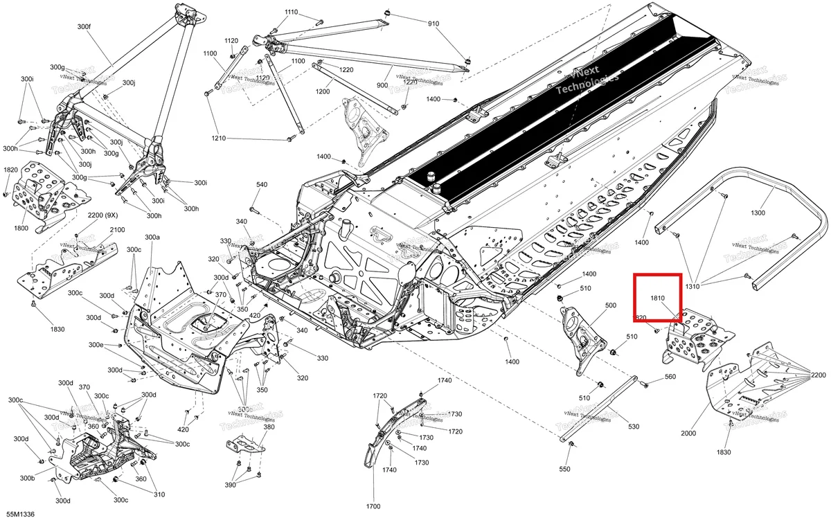 Деталь 518327130 на схеме узла 2013 Ski-Doo MXZ X 600RS XP Frame And Components