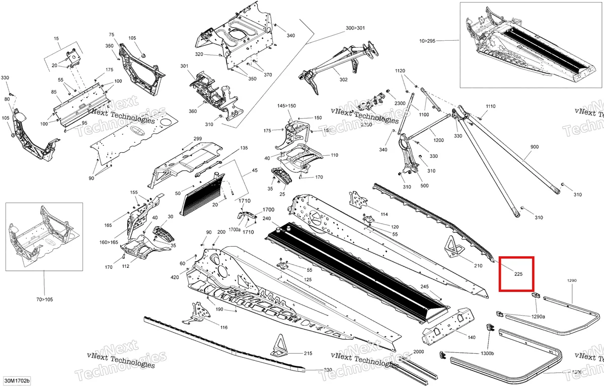 Деталь 518327200 на схеме узла 2017 Ski-Doo MXZ - 2-STROKE - 600HO E-TEC Frame - 137