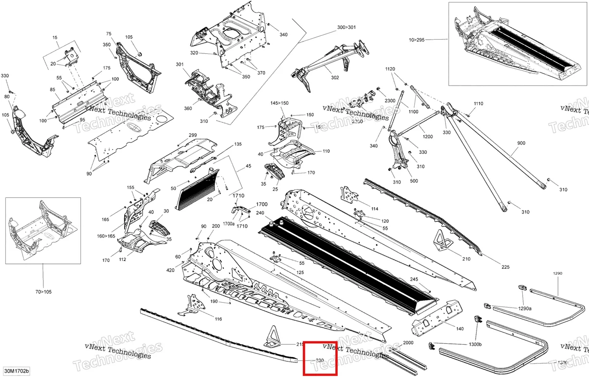 Деталь 518327201 на схеме узла 2017 Ski-Doo MXZ - 2-STROKE - 600HO E-TEC Frame - 137