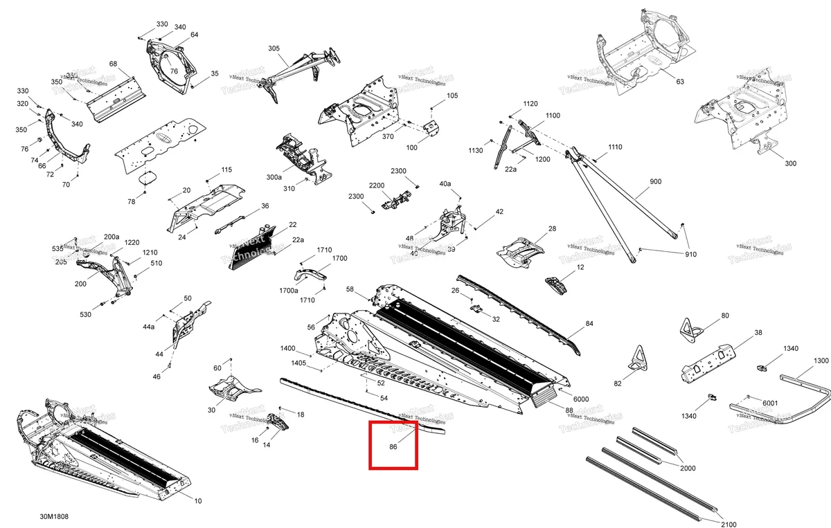 Деталь 518327473 на схеме узла 2018 Ski-Doo MXZ 900 ACE Frame Mxz - 900 Ace