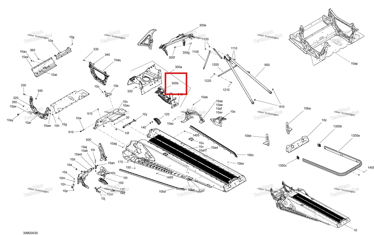 Деталь 518327487 (Суппорт) на схеме узла 2020 Ski-Doo EXPEDITION SPORT 550F Frame
